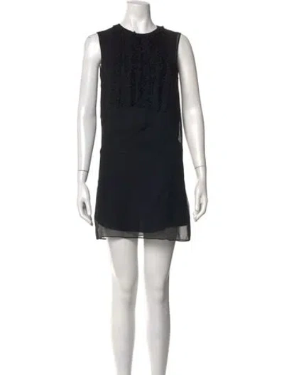 Pre-owned Joseph Silk Mini Dress In Black