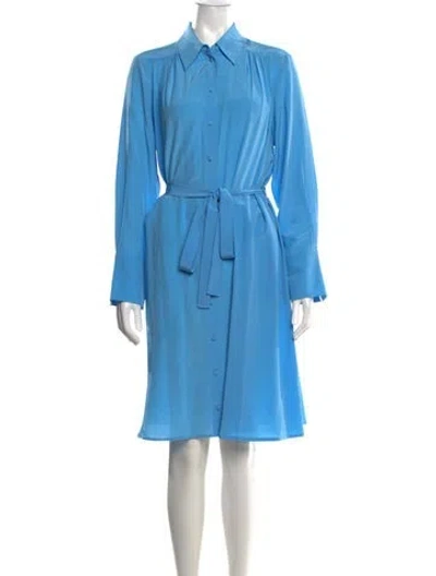 Pre-owned Joseph Silk Mini Dress In Blue