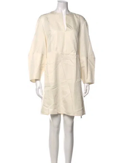 Pre-owned Joseph Silk Mini Dress In Neutrals