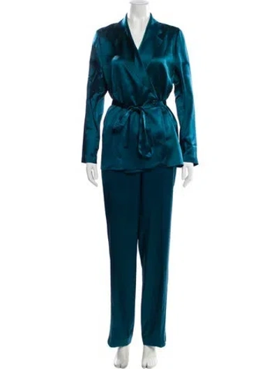 Pre-owned Joseph Silk Pantsuit W/ Tags In Blue