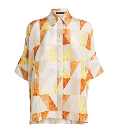 Joseph Silk Printed Arcole Shirt In Multi