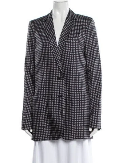 Pre-owned Joseph Silk Printed Blazer In Blue