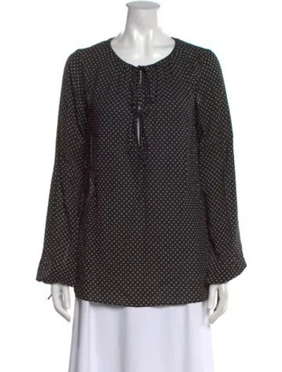 Pre-owned Joseph Silk Printed Blouse In Black