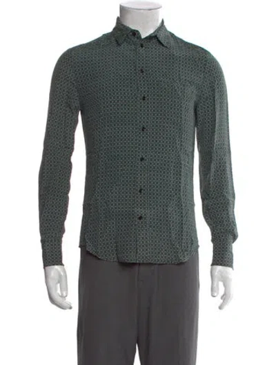 Pre-owned Joseph Silk Printed Shirt In Green