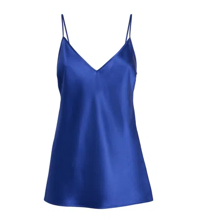 Joseph Silk Satin Clea Cami Top In Blue