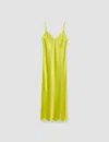 Joseph Silk Satin Clea Dress In Ginkgo