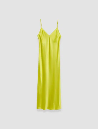 Joseph Silk Satin Clea Dress In Ginkgo