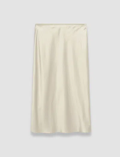 Joseph Silk Satin Isaak Skirt In Oat