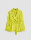 Joseph Silk Satin Joubert Jacket In Ginkgo