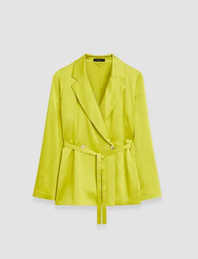 Joseph Silk Satin Joubert Jacket In Ginkgo