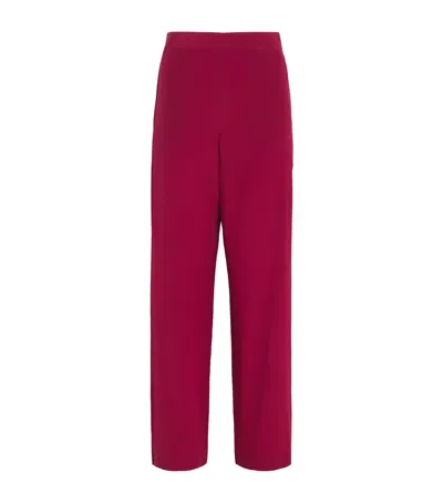 Joseph Silk Satin Sahel Trousers In Red