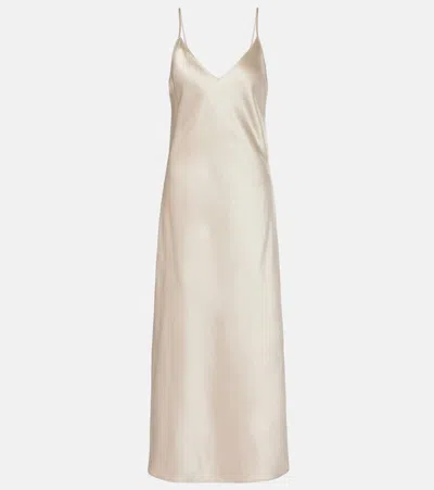 Joseph Silk Satin Slip Dress In Sand