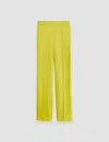 Joseph Silk Satin Tova Trousers In Ginkgo