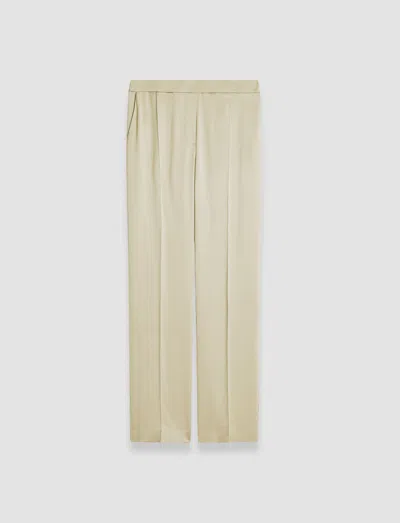 Joseph Silk Satin Tova Trousers In Oat