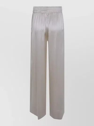 Joseph Silk Satin Trousers In Gray