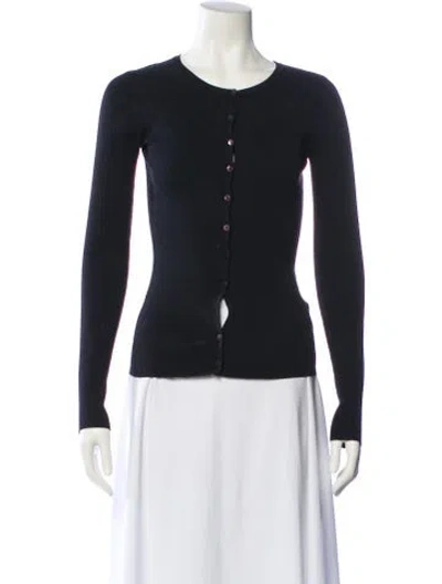 Pre-owned Joseph Silk Scoop Neck Sweater In Black