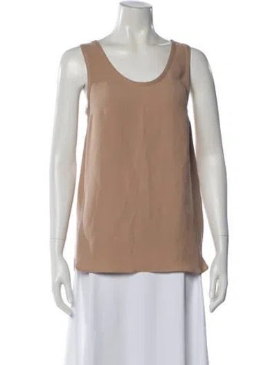 Pre-owned Joseph Silk Scoop Neck Top In Neutral