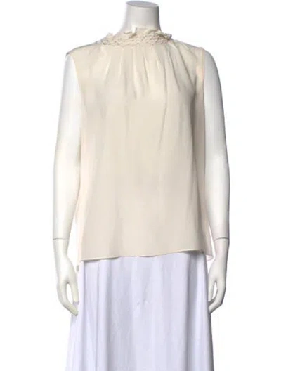 Pre-owned Joseph Silk Sleeveless Blouse In Neutral