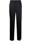 Joseph Silk Straight-leg Trousers In Black