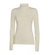 Joseph Silk Stretch High Neck Top In Ivory