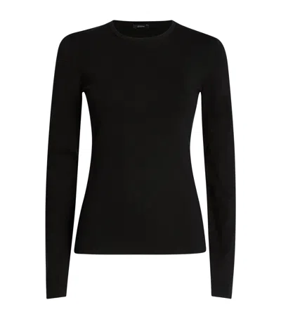 Joseph Silk Stretch Jumper In Black