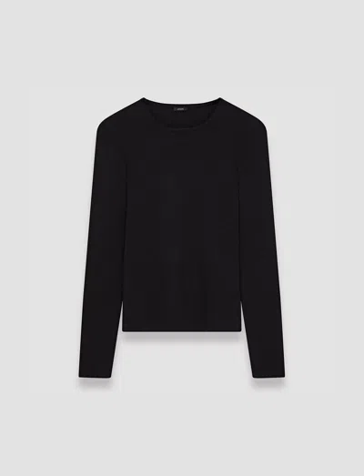 Joseph Silk Stretch Top In Black