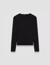 Joseph Stretch-silk Knit Top In Black