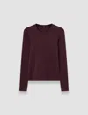 Joseph Long-sleeve Round-neck Sweater In Purple