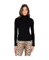 Joseph Long-sleeve Stretch Silk Turtleneck Pullover In Black