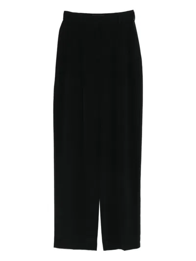 Joseph Silk Trousers In Black