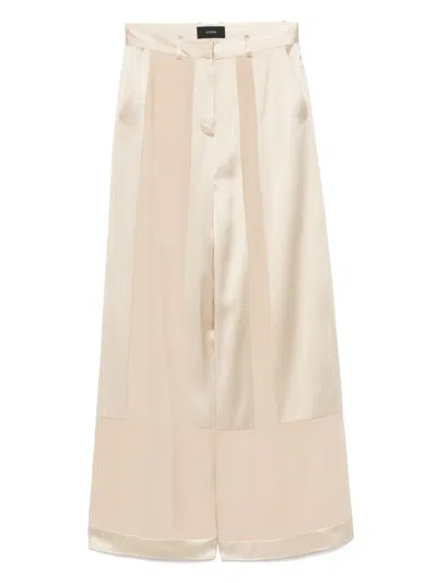 Joseph Silk Trousers In Neutrals