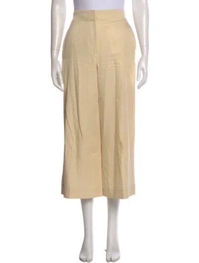 Pre-owned Joseph Silk Wide Leg Pants In Neutral