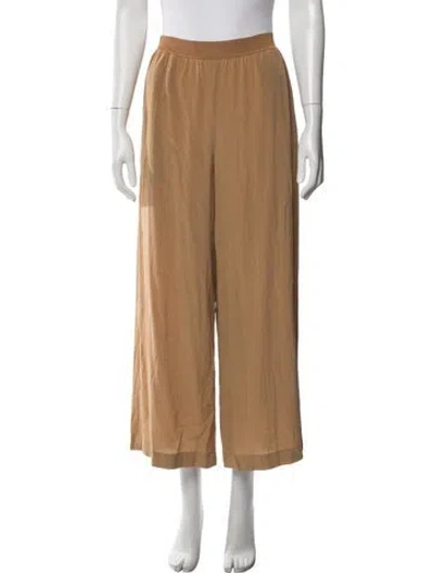 Pre-owned Joseph Silk Wide Leg Pants In Neutral