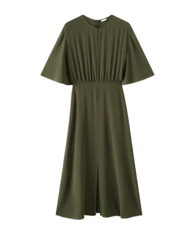 Joseph Silsila Crepe De Soie Silk Dress In Green