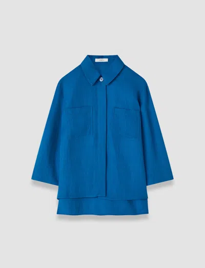 Joseph Simi Linen Blend Shirt In Blue