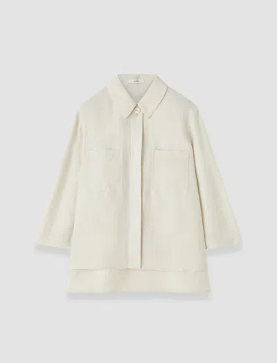 Joseph Simi Linen Blend Shirt In White