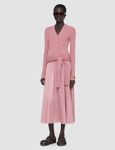 Joseph Sinai Plissé Knit Cardigan In Multi