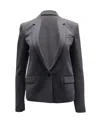 Joseph Single-breasted Blazer In Grey Acetate In Grey