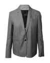 Joseph Single Breasted Blazer In Grey Cotton In Grey