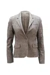 Joseph Single Breasted Blazer In Grey Wool In Black