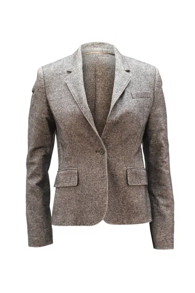 Joseph Single Breasted Blazer In Grey Wool In Black