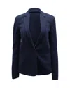 Joseph Single-breasted Blazer In Navy Blue Acetate In Blue