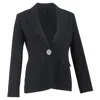 Joseph Single Button Blazer In Black Polyester In Black