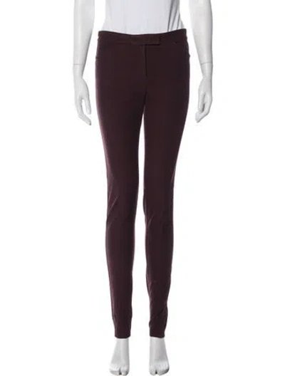 Pre-owned Joseph Skinny Leg Pants In Burgundy