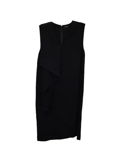 Pre-owned Joseph Sleeveless Asymmetric Mini Dress In Black