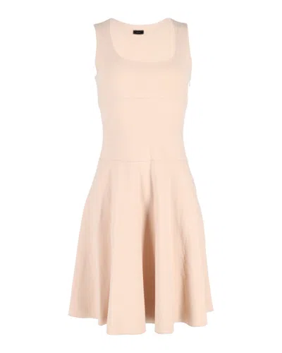 Joseph Sleeveless Fit-and-flare Dress In Beige Viscose
