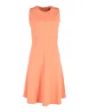 Joseph Sleeveless Fit-and-flare Dress In Orange Viscose In Orange