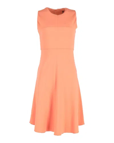 Joseph Sleeveless Fit-and-flare Dress In Orange Viscose