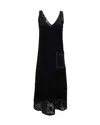Joseph Sleeveless Midi Dress In Black Silk In Black