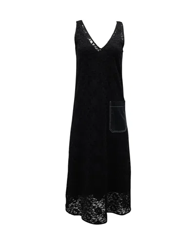 Joseph Sleeveless Midi Dress In Black Silk